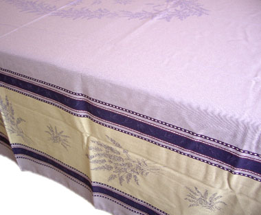 French Jacquard tablecloth, Teflon (Senanques. lavender) - Click Image to Close